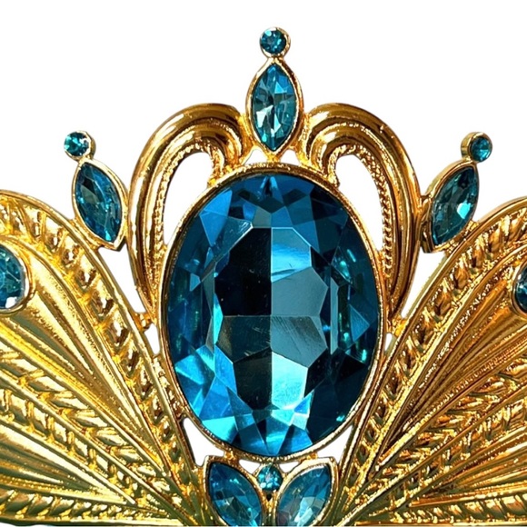 Peacock Crystal Tiara Fantasy Crown Rhinestone - Picture 2 of 3